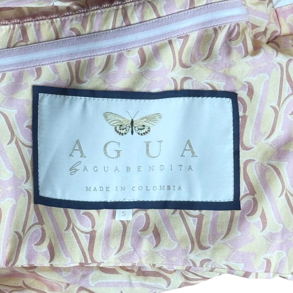 New AGUA by Agua Bendita Bermejo Cropped Top and Cudi 2 piece set Pink Sz S - Picture 9 of 16